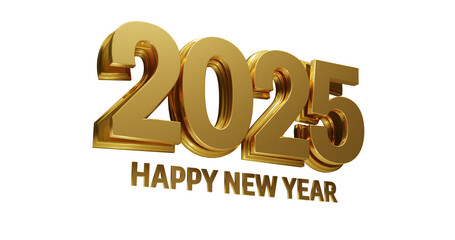 Happy New Year 2025 3D banner design - PSD - PNG - Image