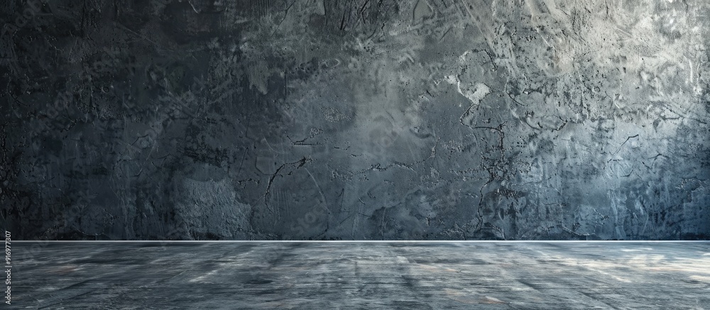 Aufkleber a textured gray concrete wall with stucco creates a backdrop for the copy space image