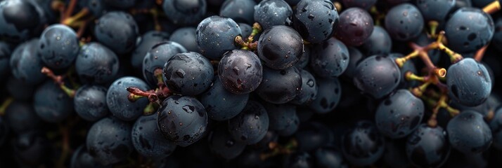 Organic Black Red Wine Grape Ready for Harvest in Dutch Vineyards Betuwe Gelderland Netherlands