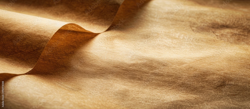 Leinwandbilder Using brown paper by rolling or folding can create a versatile background for a copy space image