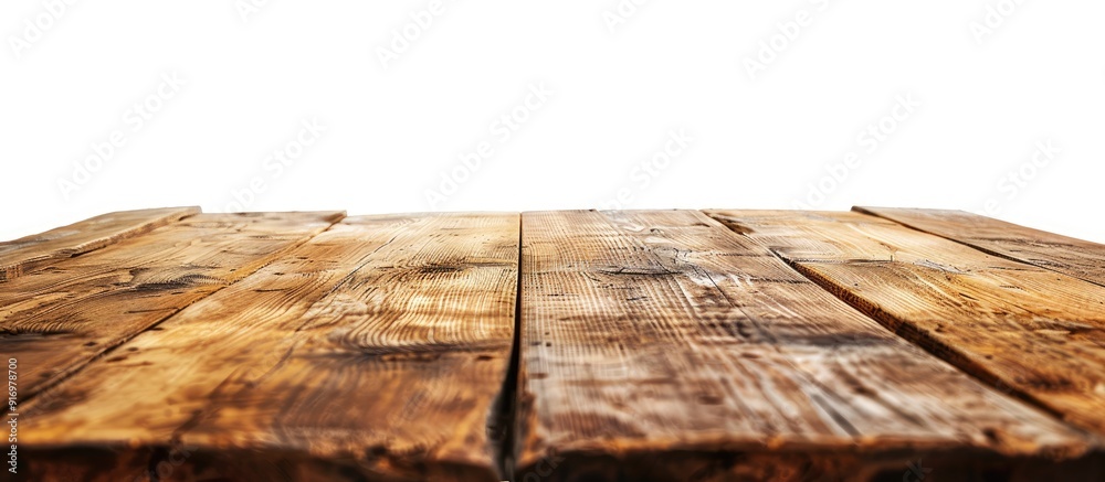 Aufkleber a wooden table on a white background with copy space image