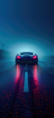 Race car wallpaper. Modern luxury sports car banner