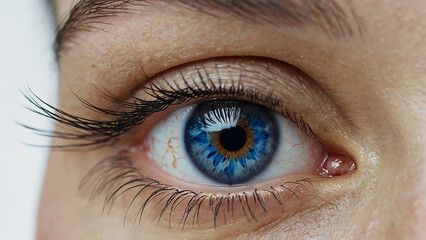Obraz premium Blue Eye Close-Up: Beauty and Detail