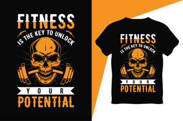 Gym Fitness T-shirt Design