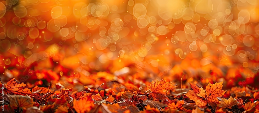 Aufkleber Fall foliage with copy space image