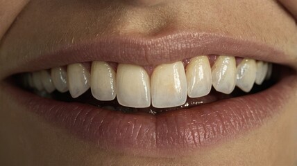 Fototapeta premium Close Up of Adult White Teeth