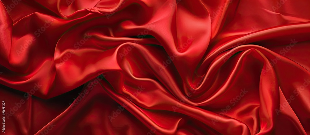 Aufkleber Background of red satin or silk fabric with copy space image available