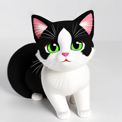 뒤로 도망치는 고양이