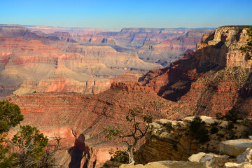 Hazy Sky Day At The Grand Canyon Arizona