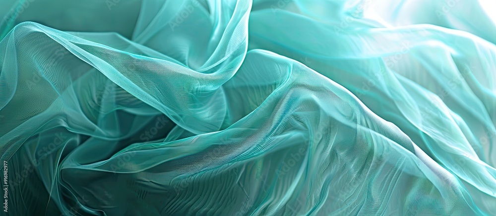 Poster background of turquoise green gauze with copy space image available