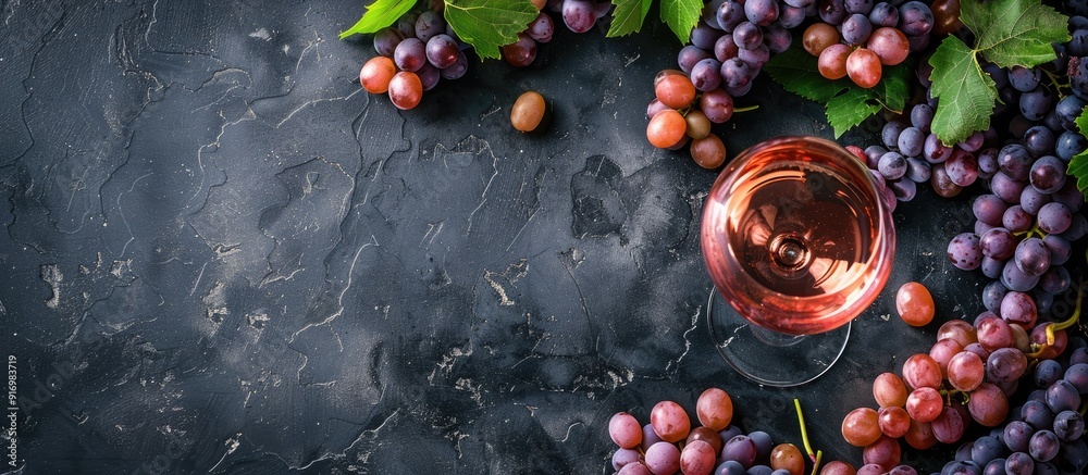 Poster fresh grape fruit wine featuring a copy space image