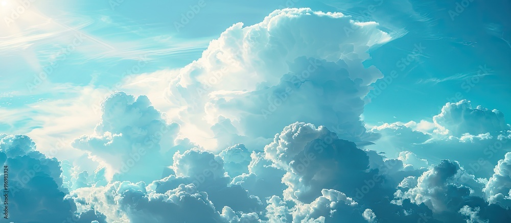 Aufkleber A gorgeous summer sky and clouds form a perfect background for adding text with ample copy space image included