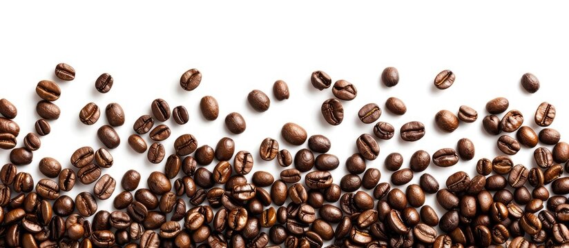 Ideal for wallpapers and backgrounds this isolated background showcases coffee beans perfect for use as a copy space image