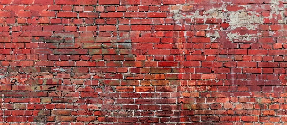 Poster Background texture with a red brick wall for a copy space image