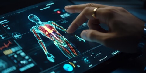 Advanced Holographic Medical Display Interface with Interactive Features