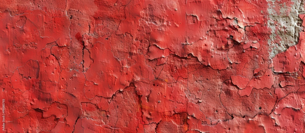Poster a red painted concrete wall with a detailed uneven texture suitable for both interior and exterior u
