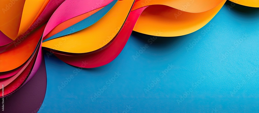 Aufkleber Vibrant abstract paper textures with a multicolor background and plenty of copy space image