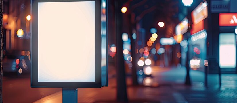Great outdoor light box ad space for showcasing poster mock ups digital signage or video marketing with a blank copy space image