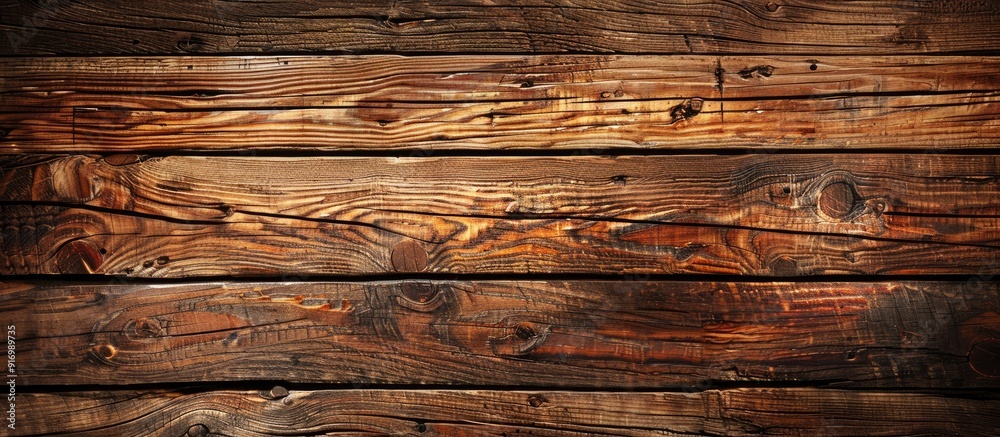 Aufkleber Rustic brown wood serves as a background with copy space image