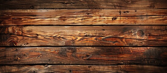 Naklejka premium Rustic brown wood serves as a background with copy space image