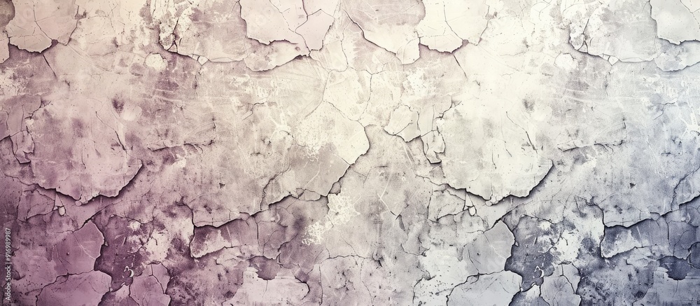 Aufkleber Retro style wall banner with a grungy white natural stone or cement texture as a background for copy space image