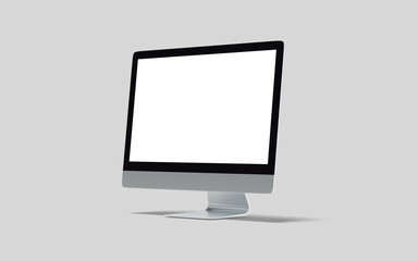 Desktop mockup on a white background