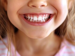 Obraz premium Young girl smiling warmly indoors during daylight