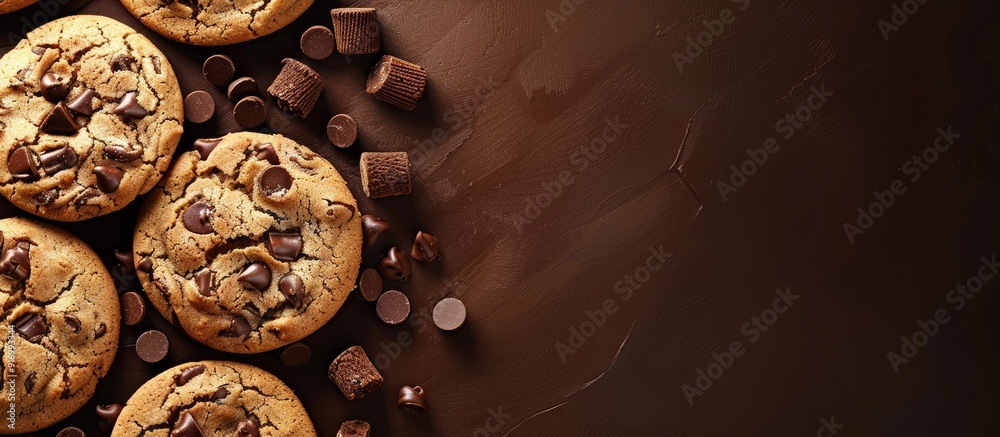 Poster high quality image of delicious food featuring isolated cookies with copy space