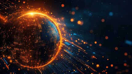 Digital World Connection: A Futuristic Representation of Global Networking