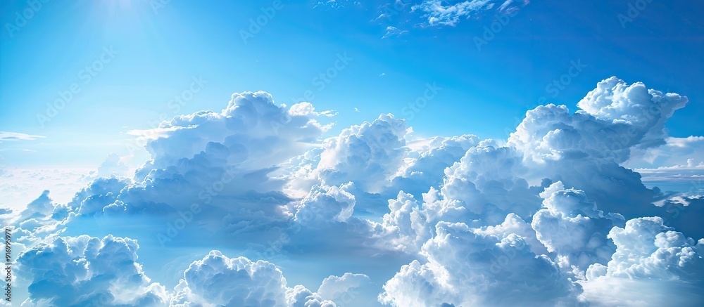 Poster a picturesque sky with unique cloud formations is ideal as a natural backdrop in artistic creations 