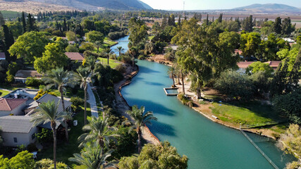 view of the river Asi at Nir David kibbutz