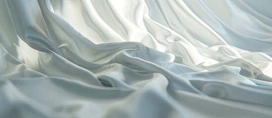 Obraz premium Copy space image on a white bedsheet fabric for background