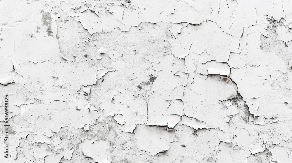 Sticker Seamless texture background of a white cement wall with paint