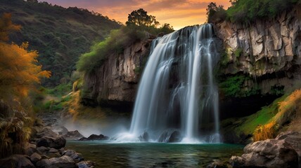 Fototapeta premium waterfall in autumn