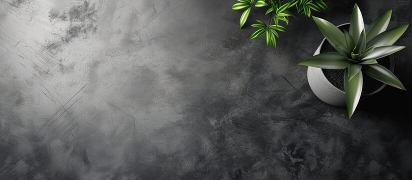 Adaptable work concept on a stunning white paper background with a beautiful black paper base perfect for a business theme with space for images. Copy space image. Place for adding text and design