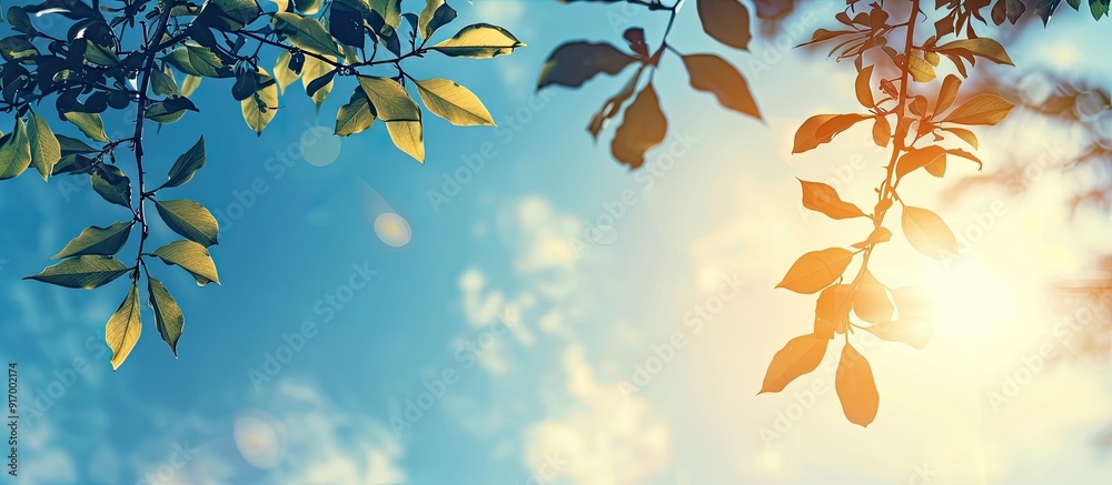 Canvas Prints tree branches silhouetted against the sky with copy space image nature and ecology themed summer bac
