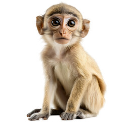adorable baby monkey isolated background transparent png