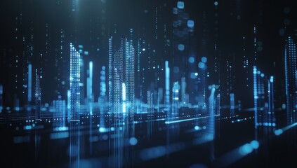 Fototapeta premium Abstract Digital Cityscape