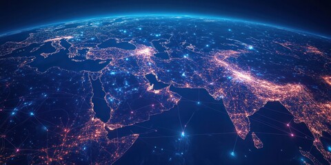 Earth at Night: Eurasia and Middle East