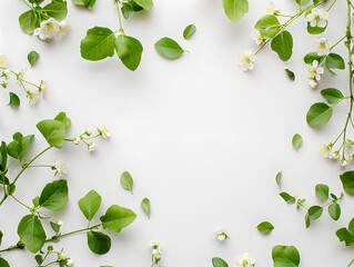 Leaves and lovely spring background illustration