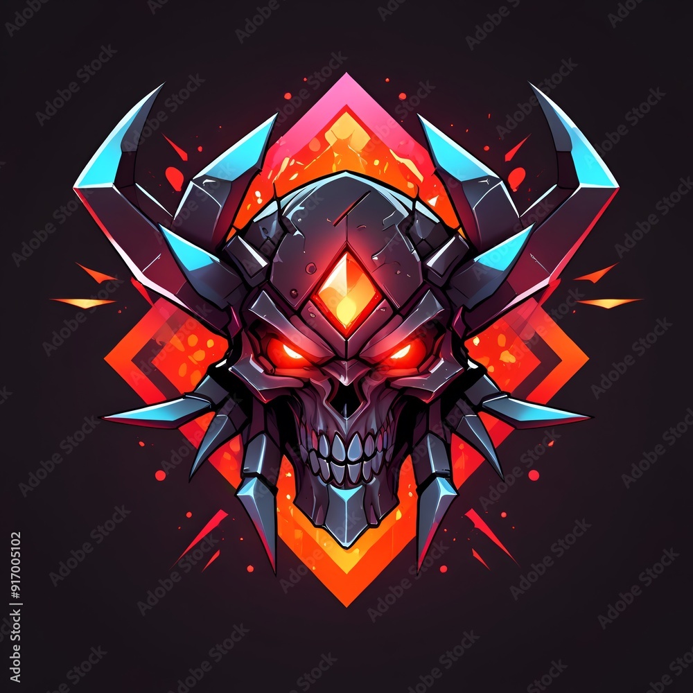 Poster dark skull emblem