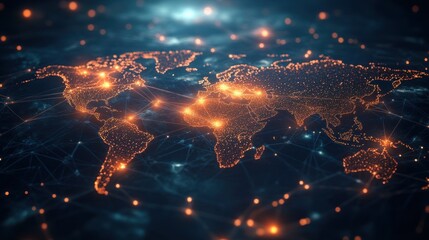 Global Network of Interconnected Lights