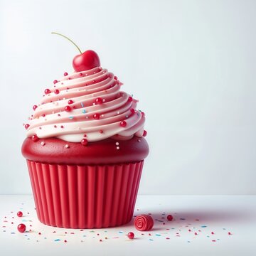 cupcake with cherry on top