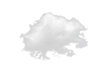 Cut out of white clouds isolated on white background