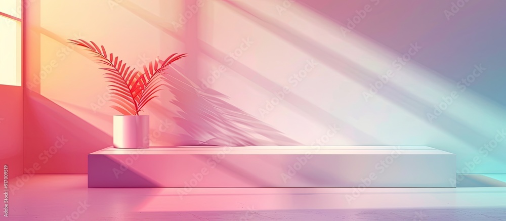 Poster background design with gradient blur ideal for product ui featuring ample copy space image