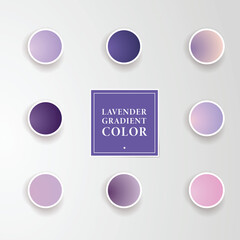 Gradient Color Lavender Palette