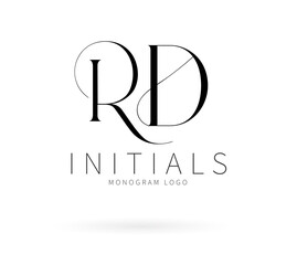 RD Letter Brand Logo, RD Brand logo, RD Monogram Wedding logo, abstract logo design	