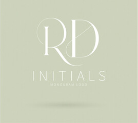 RD Letter Brand Logo, RD Brand logo, RD Monogram Wedding logo, abstract logo design	