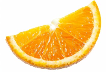 fresh orange slice white background