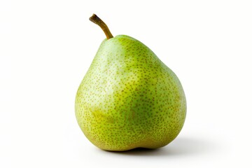 green pear white background